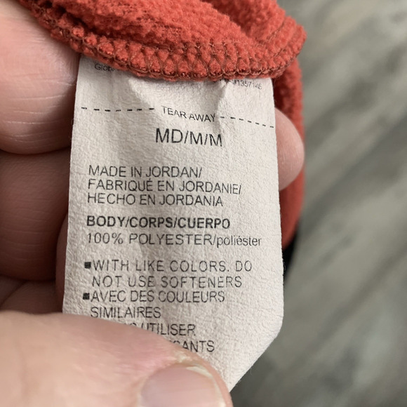 Under Armour 1/2 Zip Pullover Mens Medium Fleece Rust Orange ColdGear Loose Fit - Picture 4 of 7